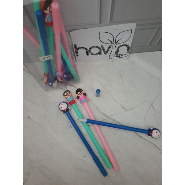 (12pc) pen gel DORAEMON/PULPEN GEL DORAEMON KUCING-Dora NOBI SHIZUKA