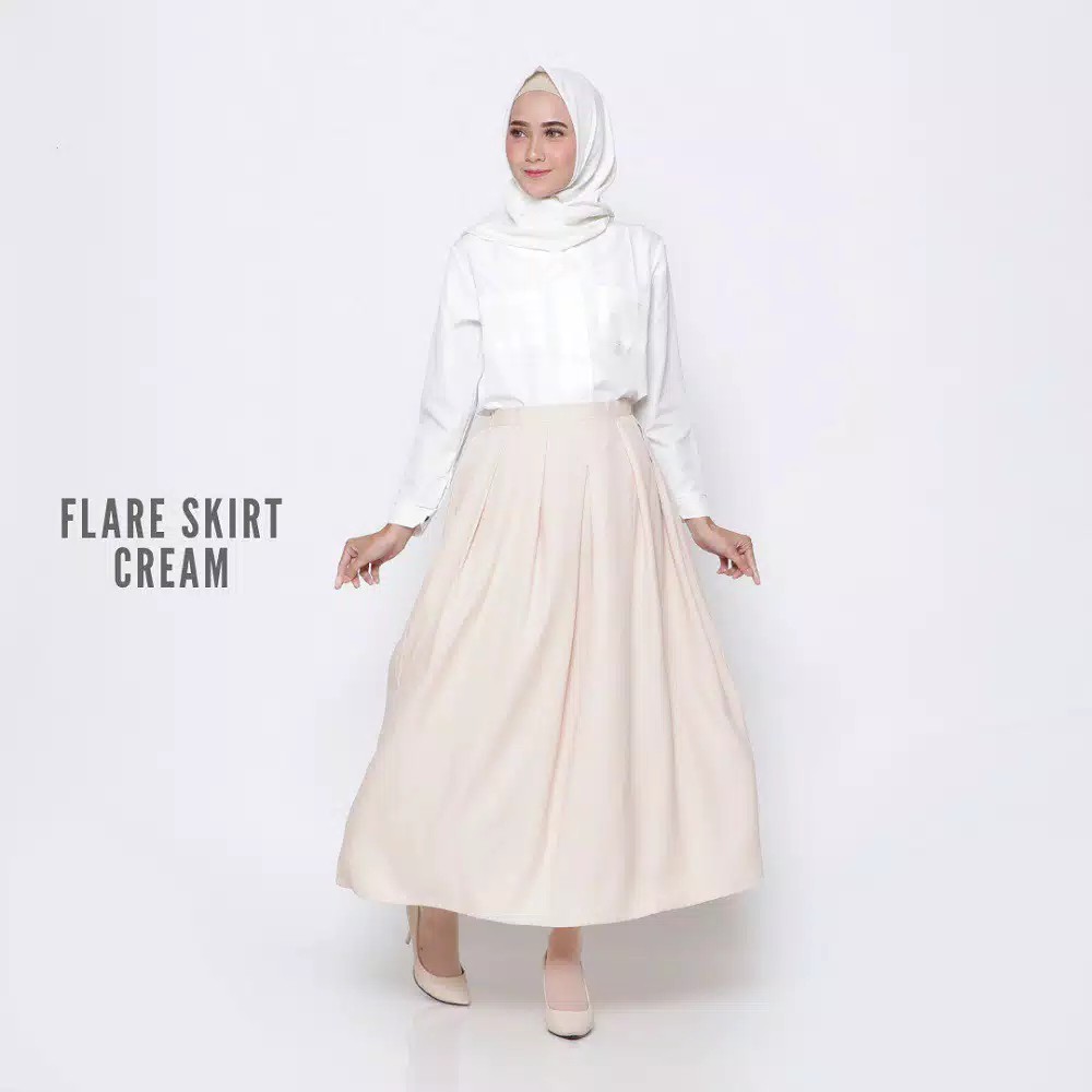 Flare Skirt - Rok Rempel Bawahan Wanita