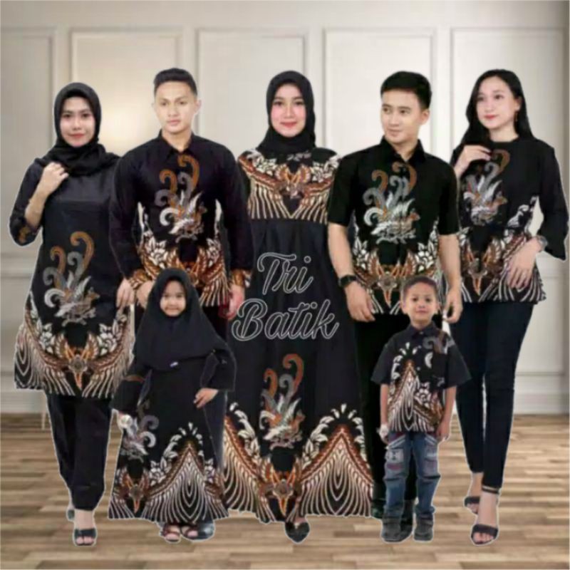 Best Seller Batik Couple Keluarga - Sania Ruffle Batik Couple Ori Standar & Jumbo - Batik Pekalongan zWQ7qlntJ67Naj