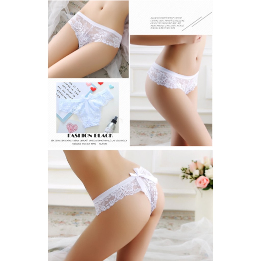 celana dalam thong Wanita CD sexy G-string Lingerie Lace Bahan C065-1