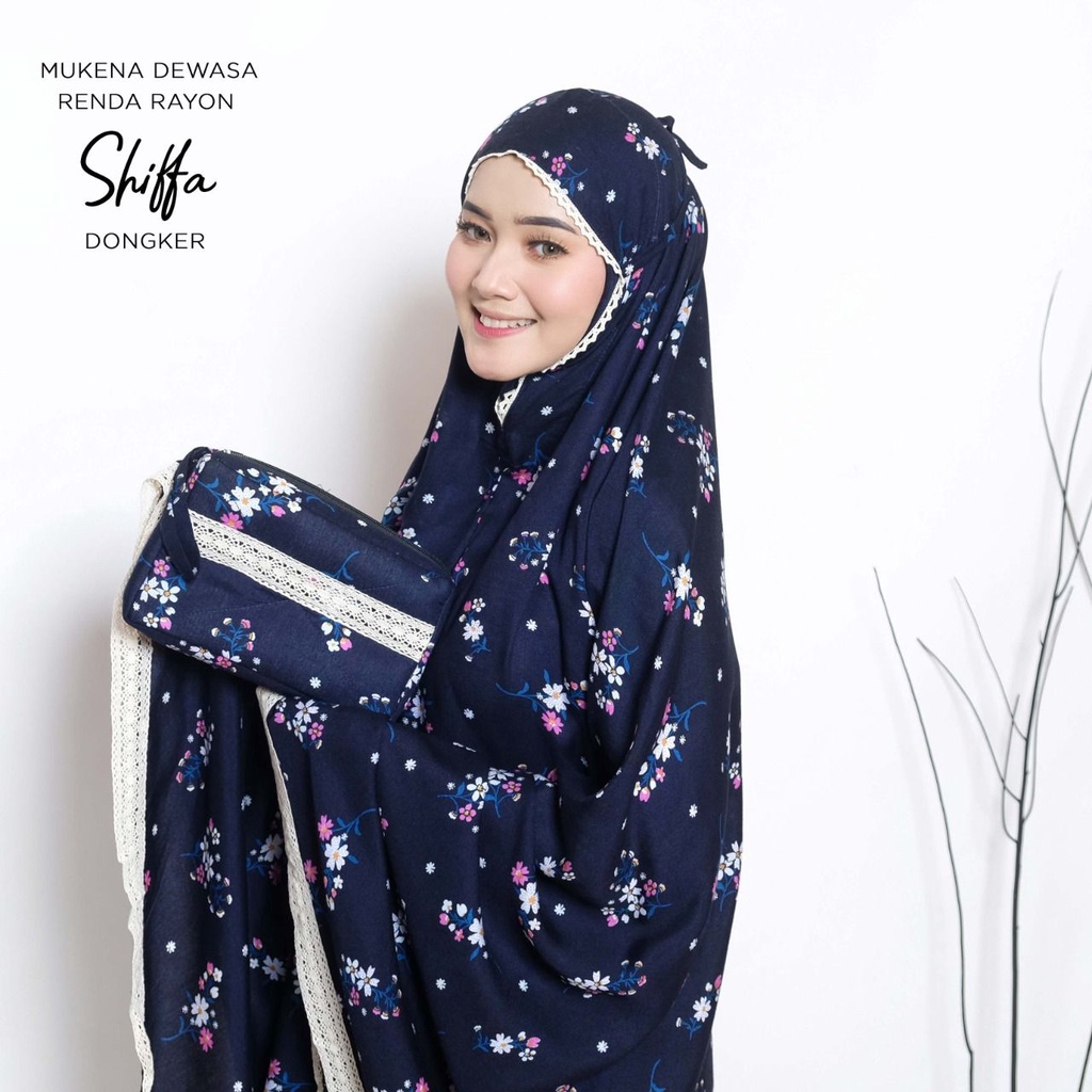 PUSAT MUKENA TASIK - MUKENA DEWASA RENDA RAYON MOTIF SHIFFA