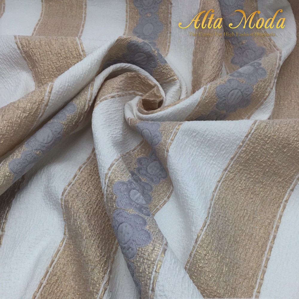 

Alta Moda Kain Jacquard Embroidery Garis Bunga Lavender (1M)