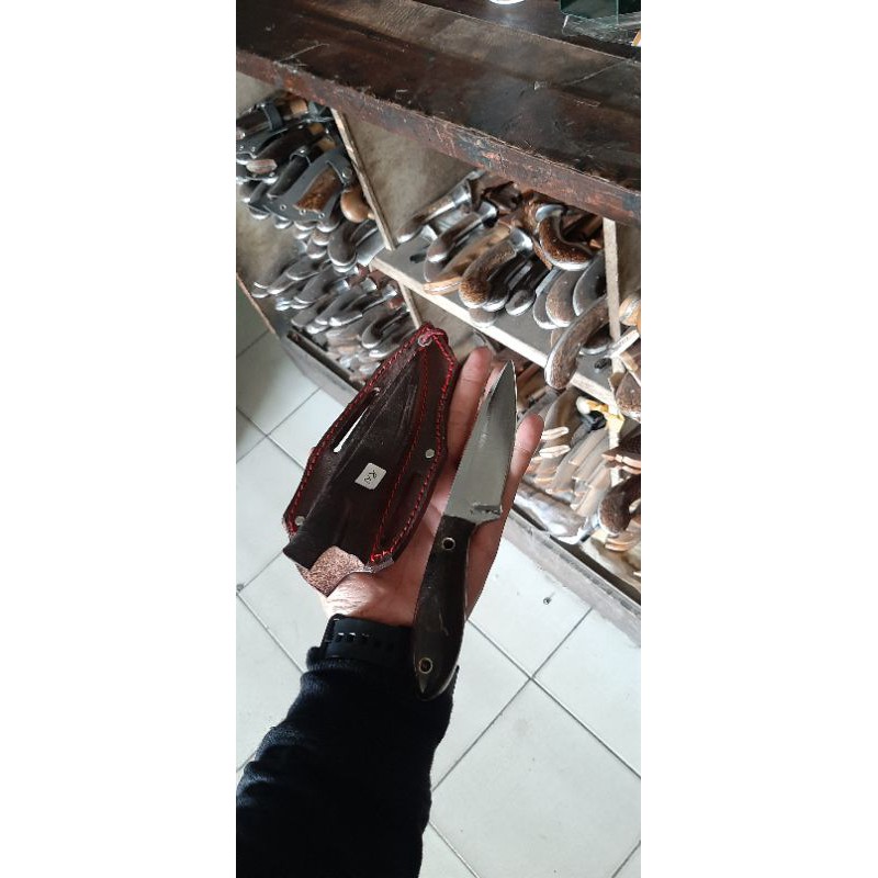 pisau seset kulit baja super tajam termurah