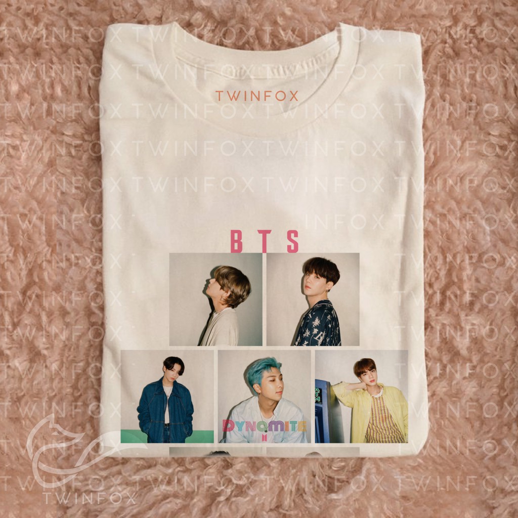 Kaos Kpop Unisex Dynamite Photo Grid