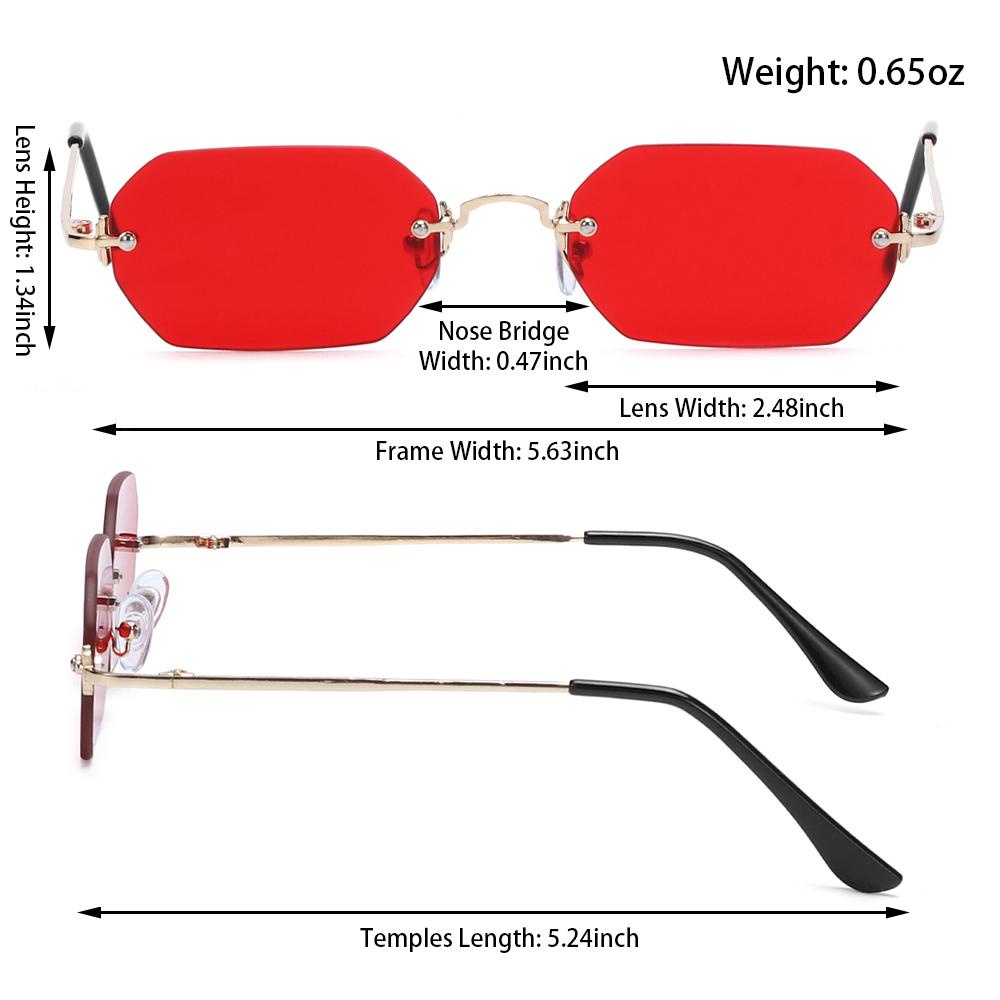 Lily Kacamata Hitam Persegi Panjang Untuk Wanita Trend Rimless Small Frame Eyewear