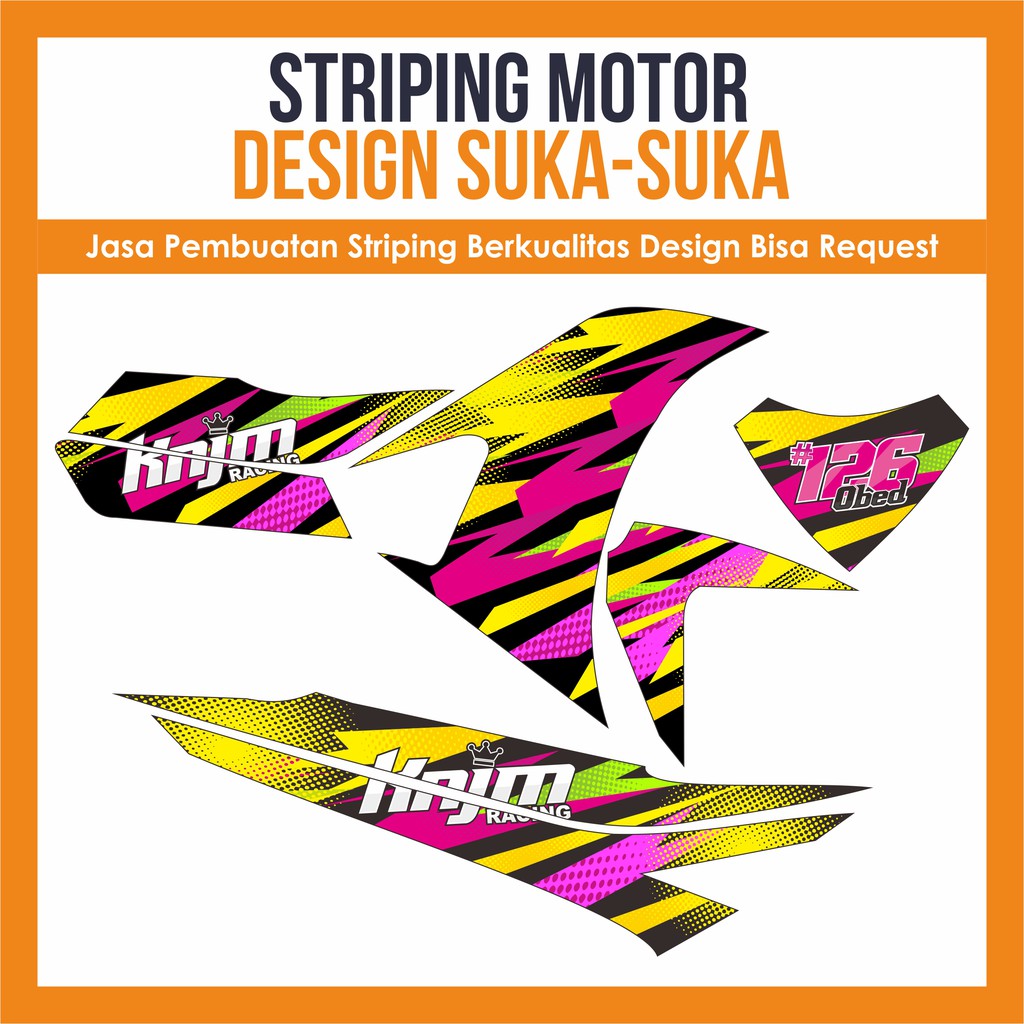 Striping Decal Lis Aerox 125 Design Bisa Request Shopee Indonesia