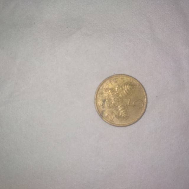 Uang koin 5 sen/rupiah tahun 1880 an
