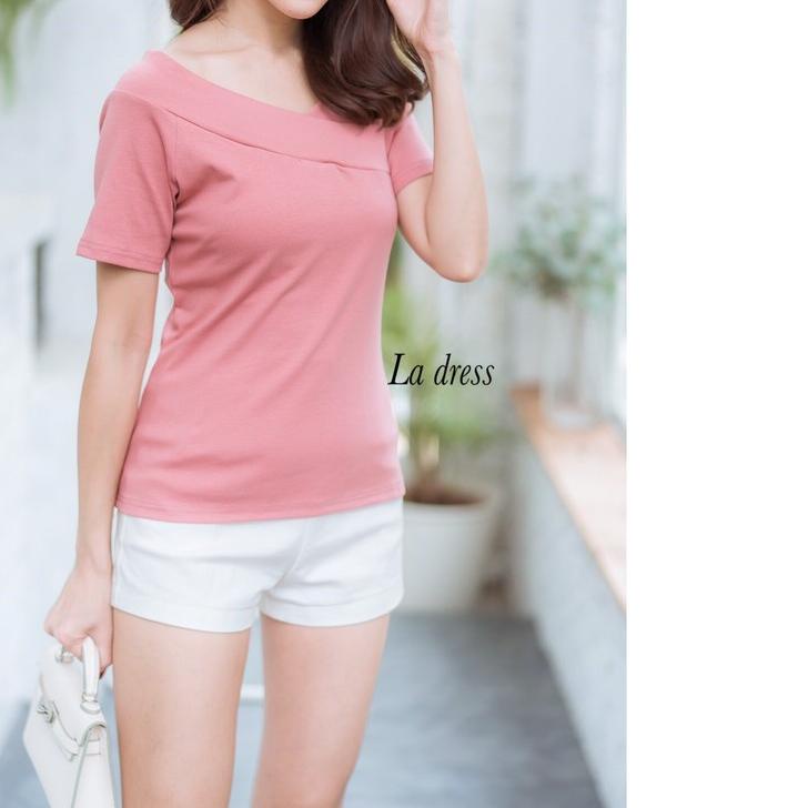 ➧ LA DRESS | KAOS KERAH SILANG | ORIGINAL IMPOR THAILAND ✵