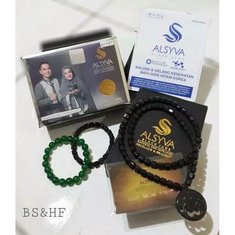 DISKON HARGA Alsyva Black jade kalung kesehatan Original DX125