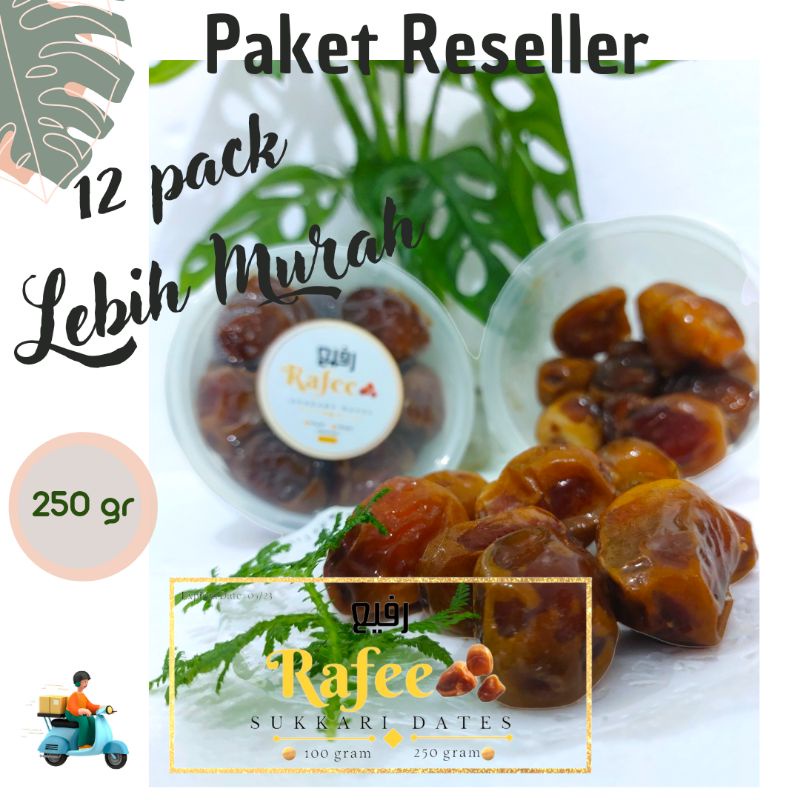 

RAFEE Kurma Sukari Premium 250gr PAKET RESELLER
