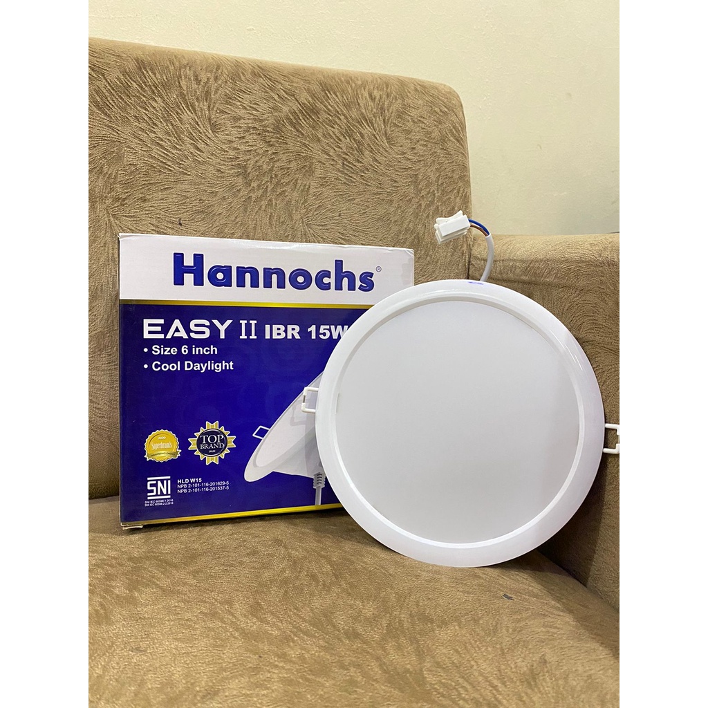 Lampu Downlight LED Hannochs / LED Panel Hannochs Easy IBR / Cahaya Putih  3, 5, 7, 9, 12 &amp; 15 watt