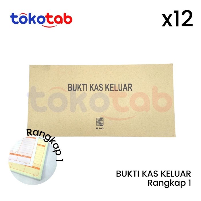 

(BISA COD) Tokotab - [1 Lusin] Bukti Kas Masuk-Keluar KURNIA 1/3F 100x1 - Kas Keluar