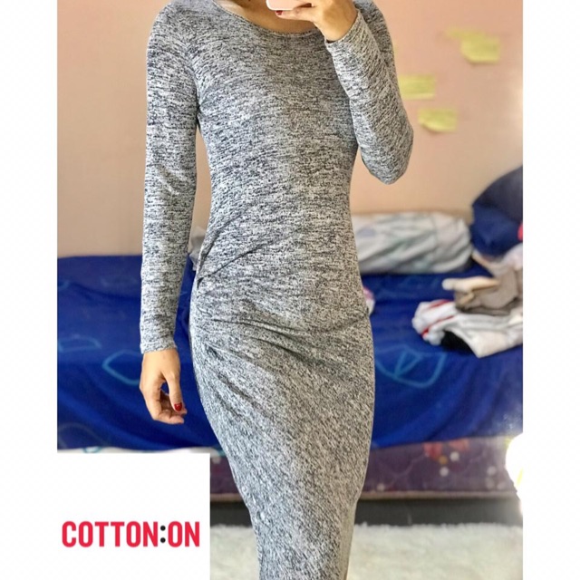 Preloved batam cotton on bodycon knit dress