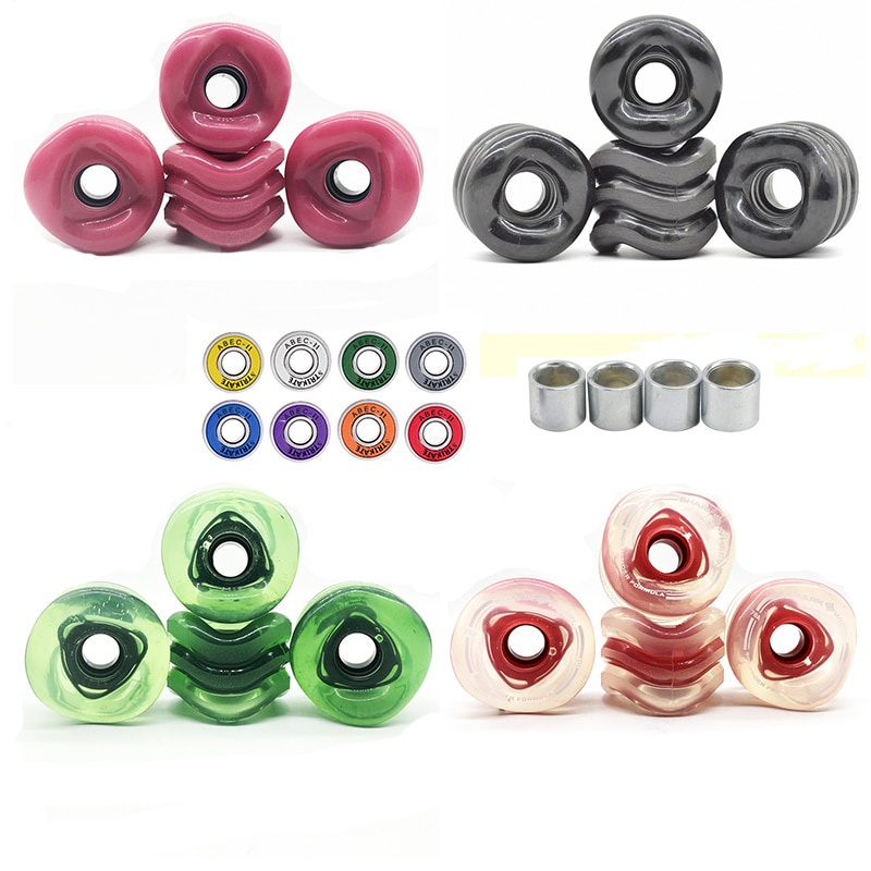 Pro SHR78A 4pcs Roda Skateboard 60mm Dengan bearing Kecepatan