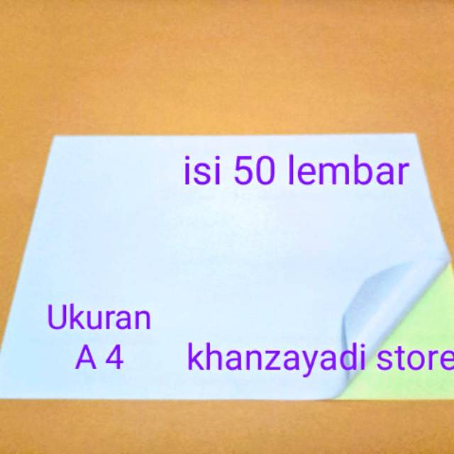 Kertas stiker Hvs A4 sticker Hvs putih doff matte A4 Kertas stiker Hvs A4 sticker Hvs putih doff matte A4