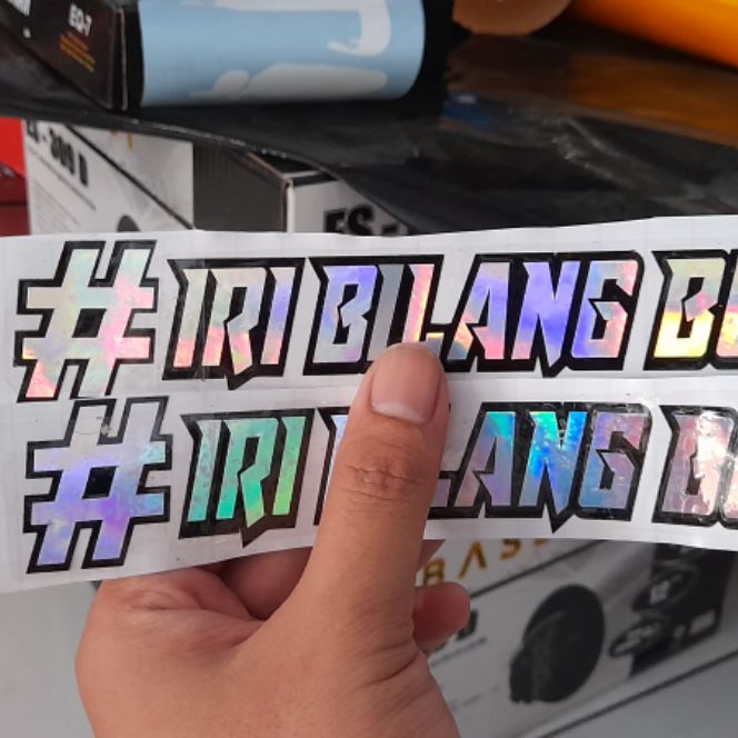 

stiker hologram IRI BILANG BOS