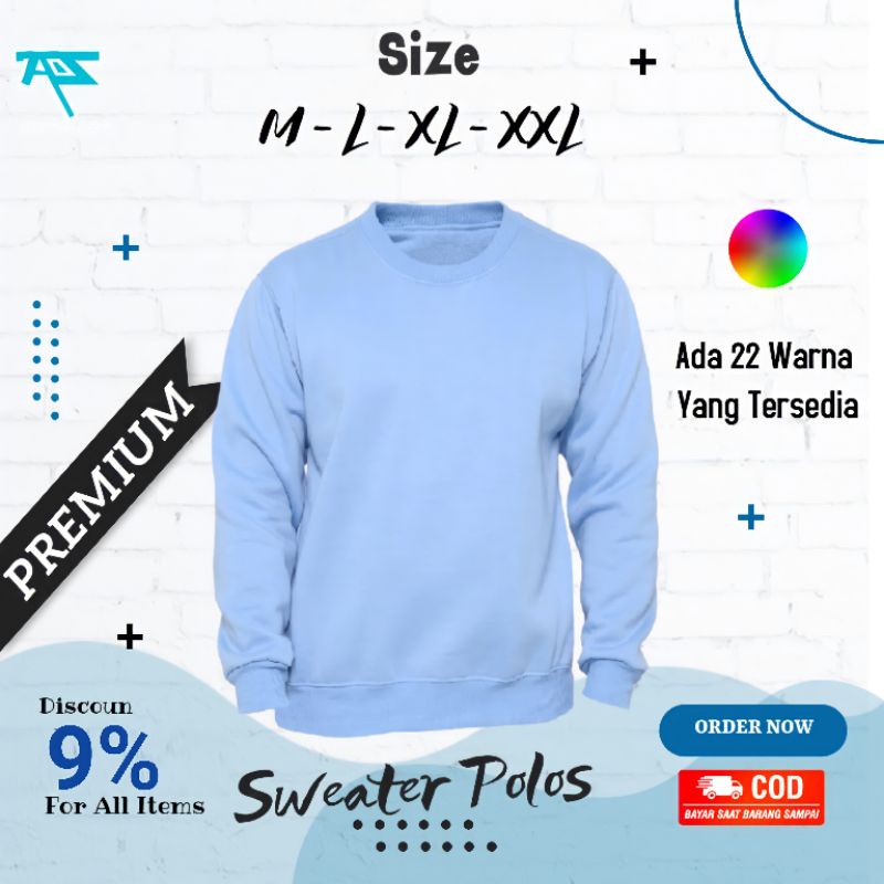Sweater Oversize Wanita Pria Hoodie Couple Pasangan Polos keren