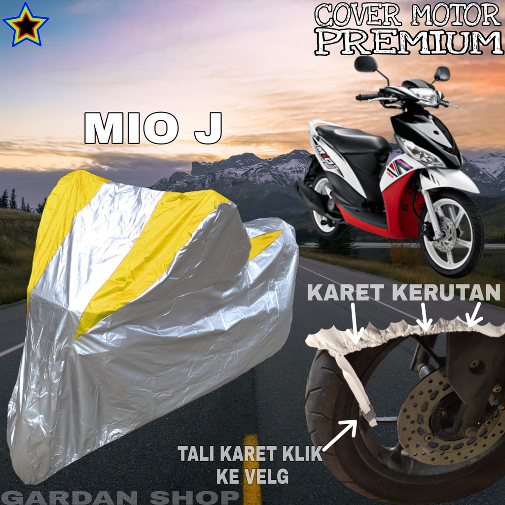 Sarung Motor MIO J Silver KUNING Body Cover Mio J PREMIUM