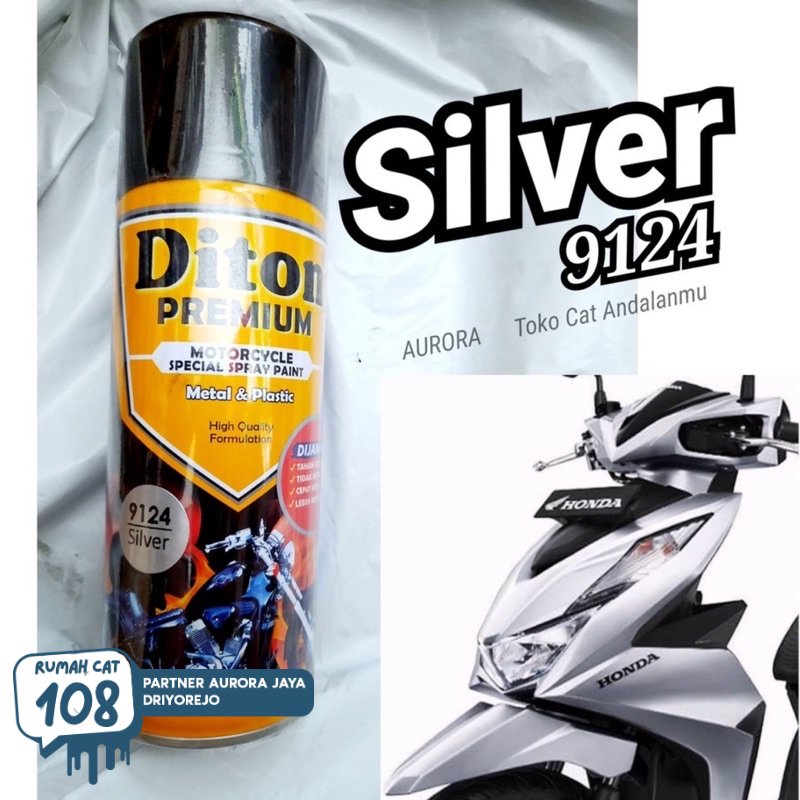 

Rumah Cat - Pilox Diton Premium Silver 9124 Cat Pilok Silfer Mengkilap Gloss Tahan Bensin 400ml Rumah Cat Motor dan Mobil