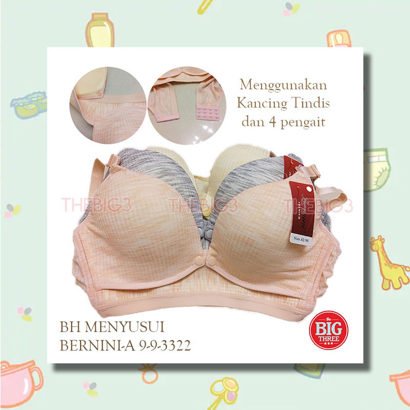 BERNINI BRA/BH Menyusui - Pakaian Dalam Wanita Tanpa Kawat Busa Tipis Breast Holder Ibu Anak Susu