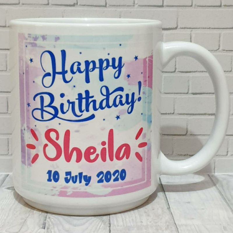 GMM-03 / Souvenir Mug Custom Ulang Tahun Mug Import Super white SQ one