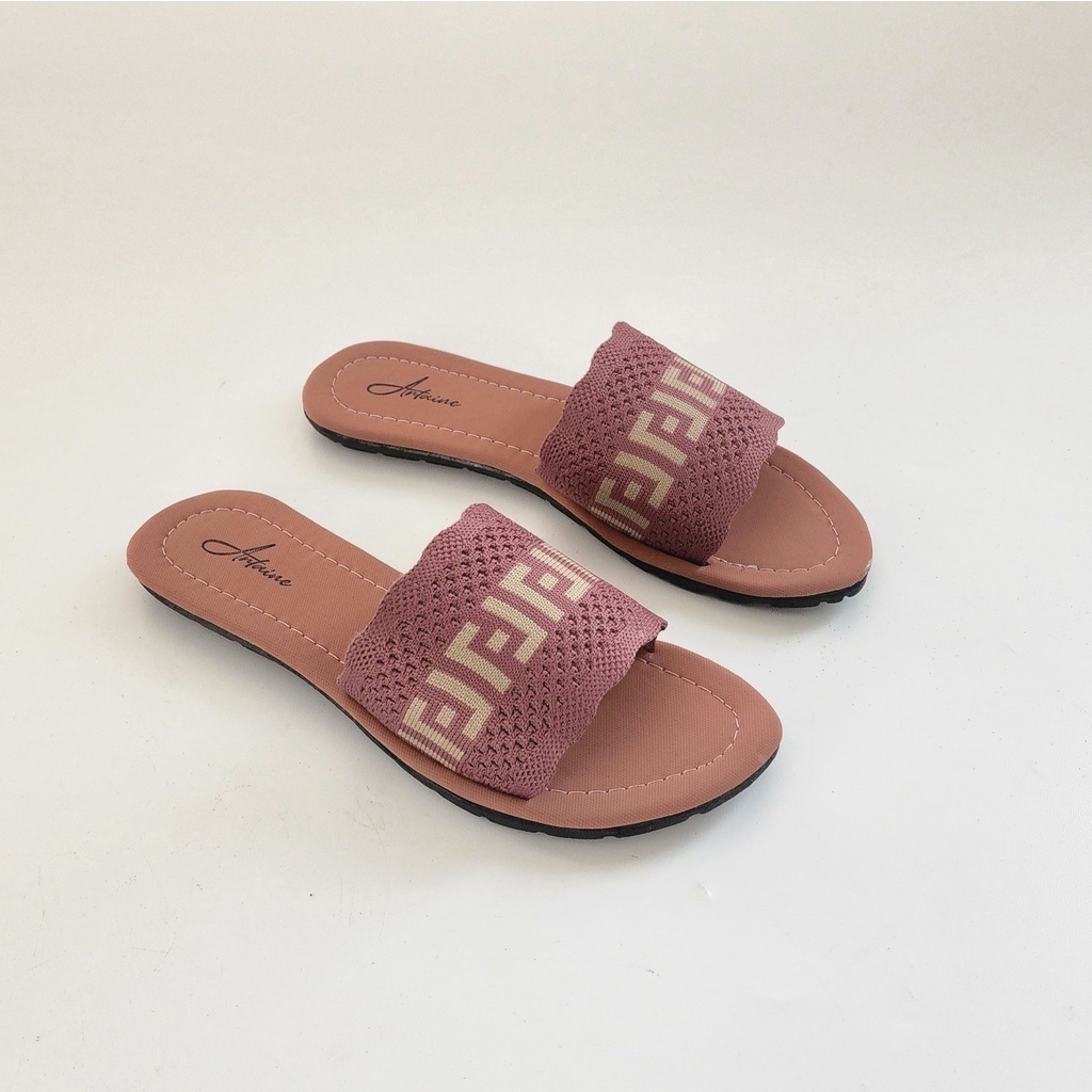 ARLAINE - Miranda sandal teplek wanita sandal slip on sandal rajut sandal anti slip sendal teplek wanita import