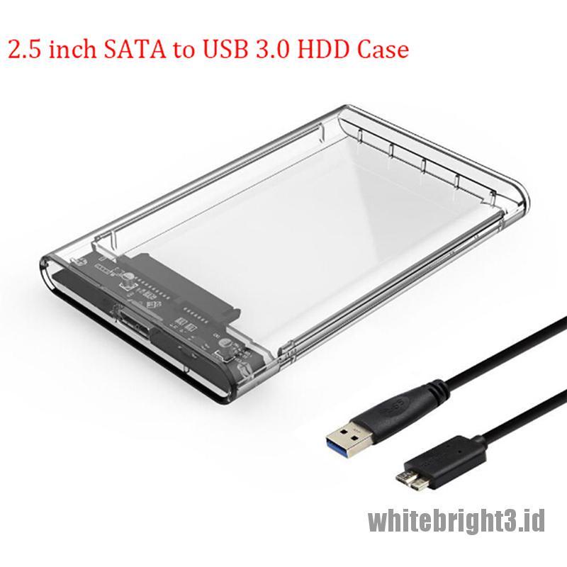 &lt; White3 &gt; Case Hardisk Eksternal 2.5 &quot;USB 3.0 Ke SATA SSD HDD