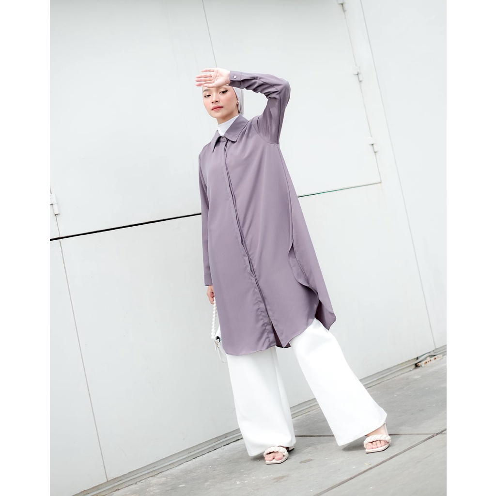 AFIFAH SHIRT TUNIC / TUNIK WANITA / ATASAN KERJA (BISA COD)