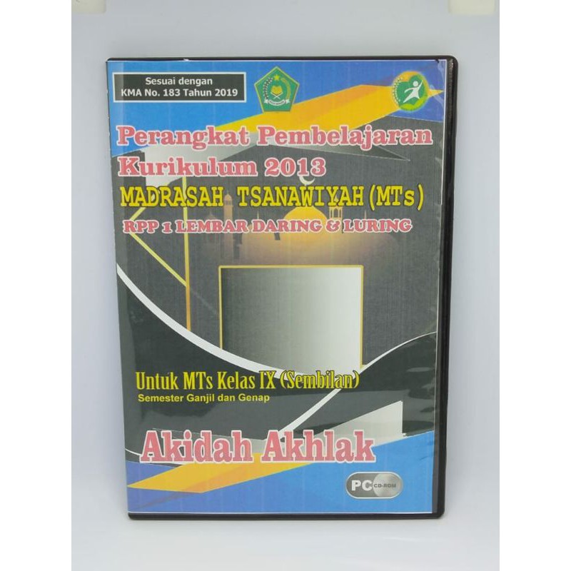 CD PERANGKAT PEMBELAJARAN RPP AKIDAH AKHLAK KELAS IX 9 SESUAI KMA 183 2019 1 LEMBAR DARING LURING