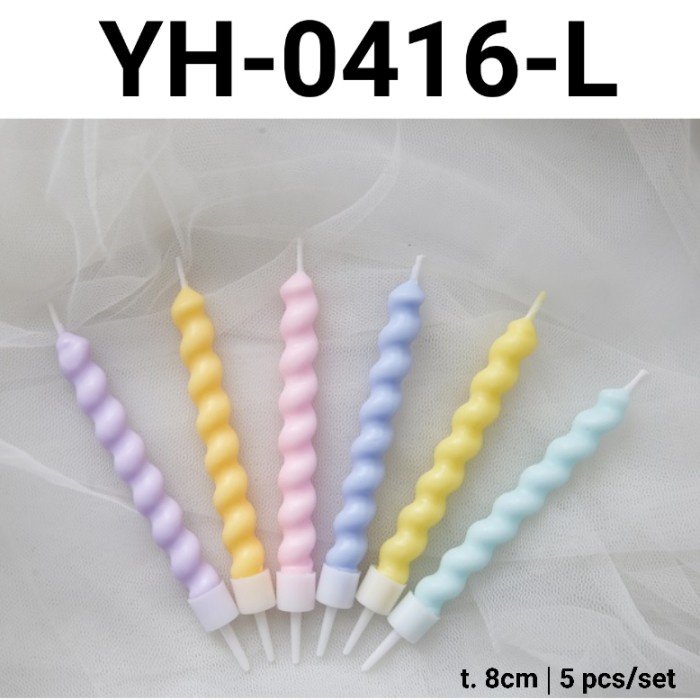 

YH-0416-L LILIN KUE ULTAH ULANG TAHUN BIRTHDAY ULIR BESAR PASTEL TERMURAH