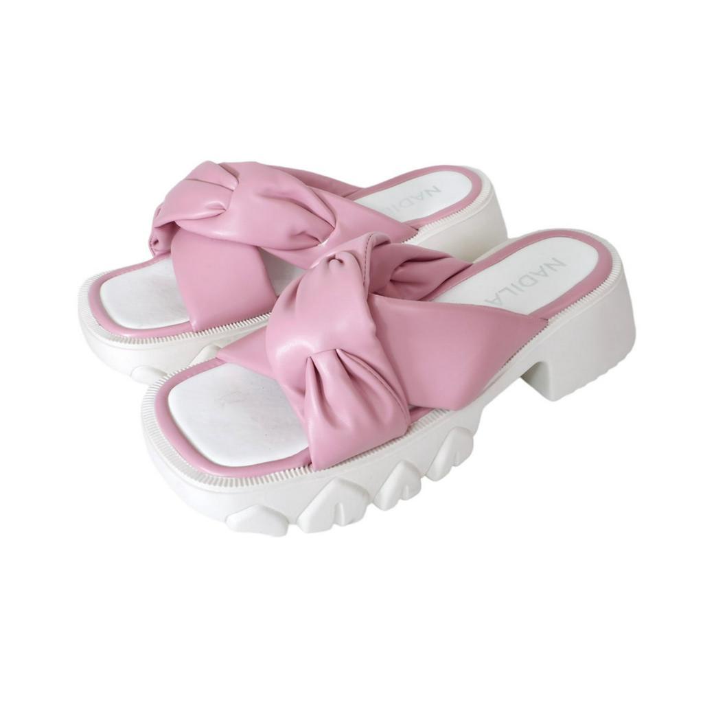 Nadilastuff Twinkle Platform Sandal Wanita Hak Tahu Ringan