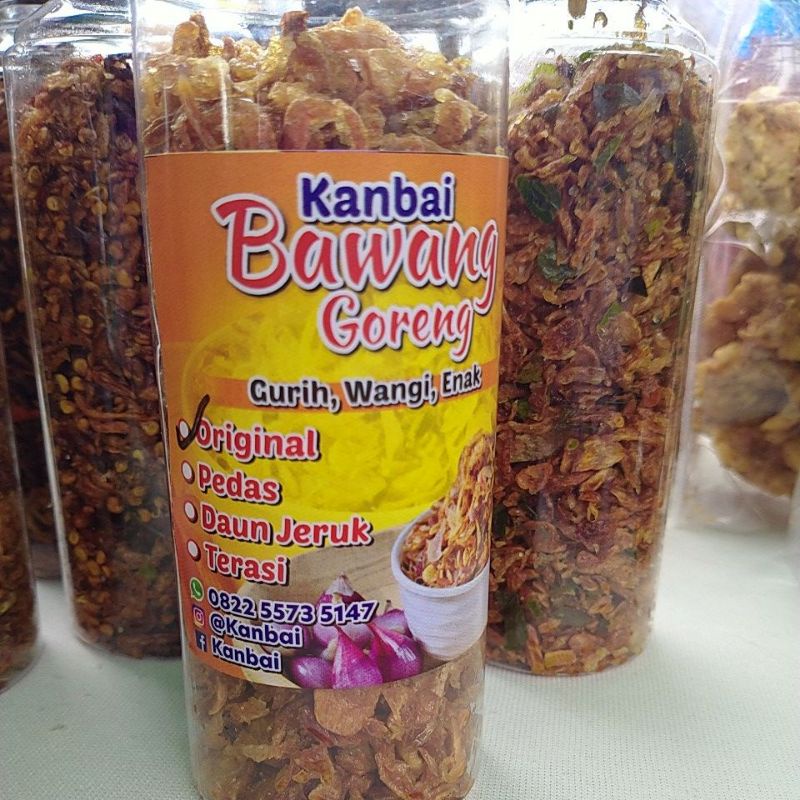 

bawang goreng rasa original, terasi,daun jeruk dan pedas