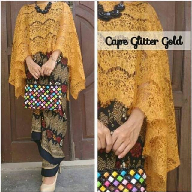 SB Collection Stelan Kebaya Jennifer Brukat Jumbo dan Rok Lilit Maxi Batik Wanita