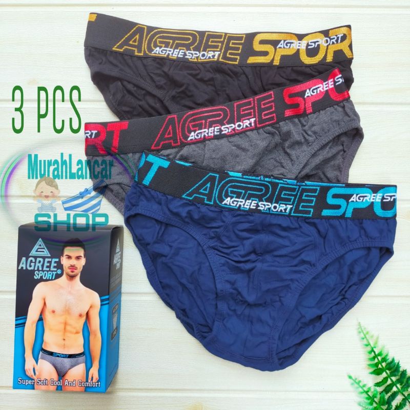 Cd Pria Agree Sport 2328 | Celana Dalam Pria Karet Boxer Bahan Lembut