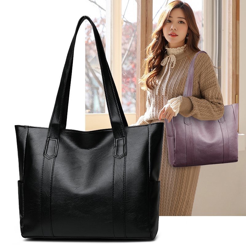 TOTE BAG WANITA IMPOR UKURAN BESAR BAHAN TEBAL KULIT SINTETIS
