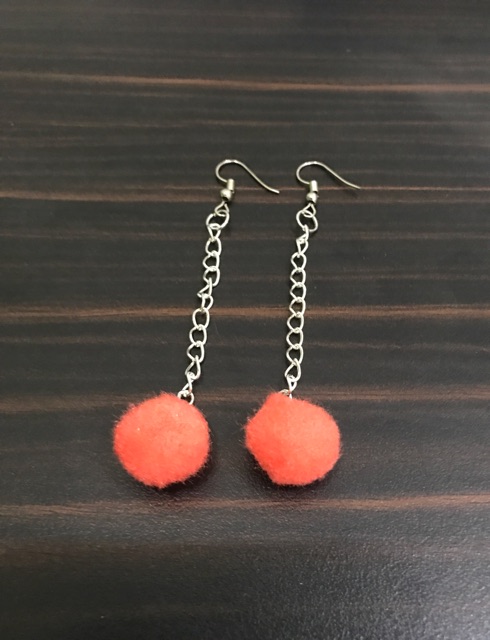 Anting pom tassel panjang jurai import aksesoris fashion E10 pom