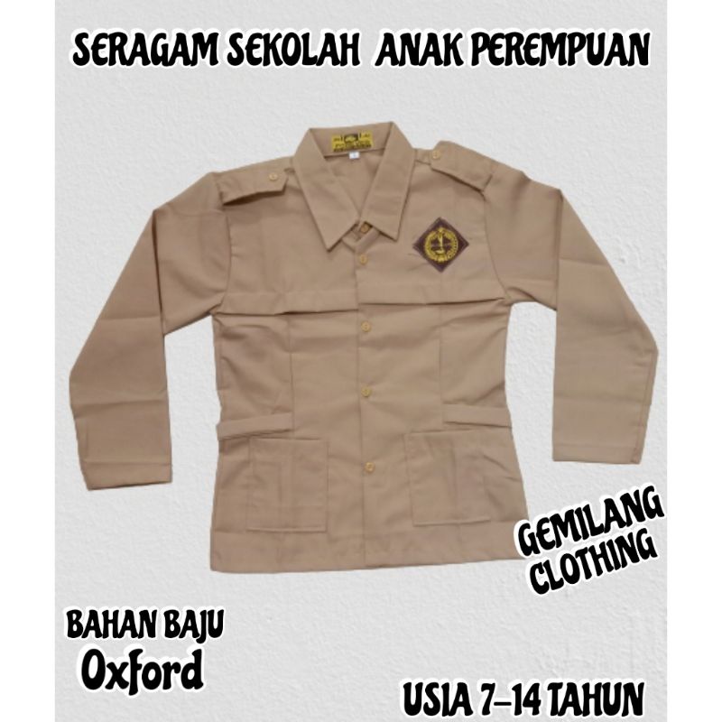 SERAGAM SEKOLAH PEREMPUAN // BAJU PRAMUKA TALI ANAK PEREMPUAN USIA 7 SAMPAI 14 TAHUN // GEMILANG CLOTHING