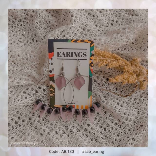 Anting Ring Hoops Dop | AB.130 | ANTING HANDMADE BANDUNG | CUSTOM