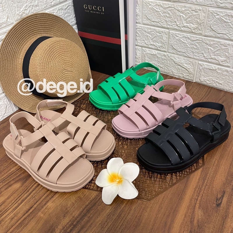 sandal gunung jelly gladiator wanita / sandal tali belakang gladiator