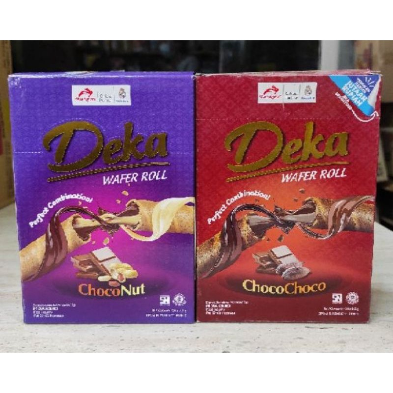 Deka Wafer Roll Choconut & Chocochoco Astor Coklat 1 Box isi 24pcs @8.5gr