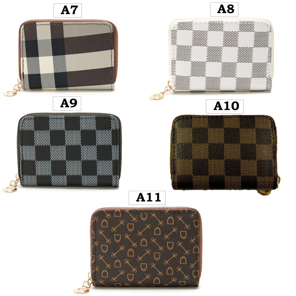 BV.ID DL070 DOMPET KARTU KULIT MINI DOMPET MOTIF RESLETING KARTU KOIN WANITA MINI / IMPORT COD