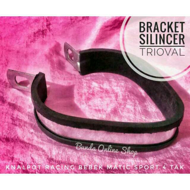 BRACKET BREKET PEGANGAN GANTUNGAN KNALPOT RACING MODEL TRIOVAL OVAL