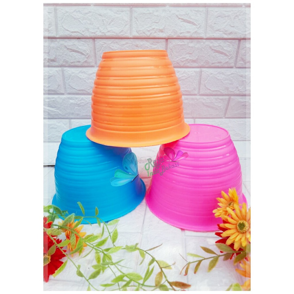 Pot Madu 25 Warna Orange Biru Pink - Ukuran Mirip Pot 21 Cm Tawon