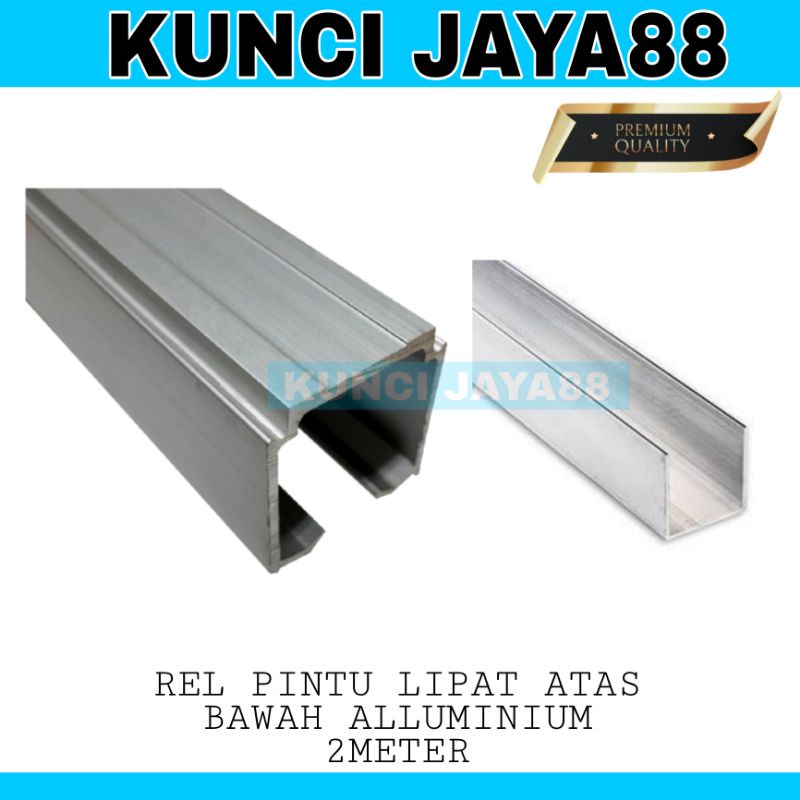 rel pintu lipat alluminium 2meter 3meter 4meter spek dekson rel pintu gantung rel lipat 1set atas ba