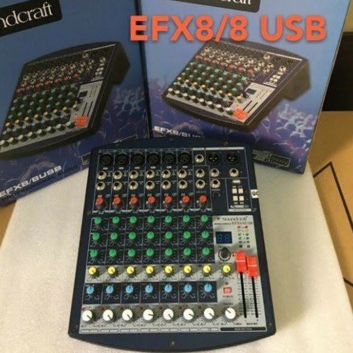MIXER SOUNDCRAFT EFX8/8USB EFX8 8USB 8 CH
