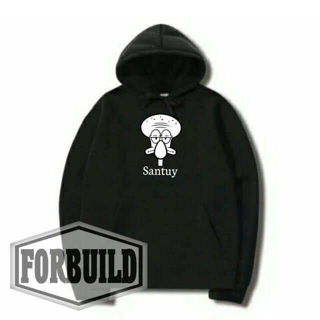 Jaket Hoodie Squidward Santuy
