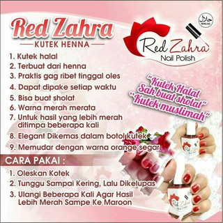 RED ZAHRA AZ ZAHRA bukan STRAWBERRY Kutek HALAL Henna 