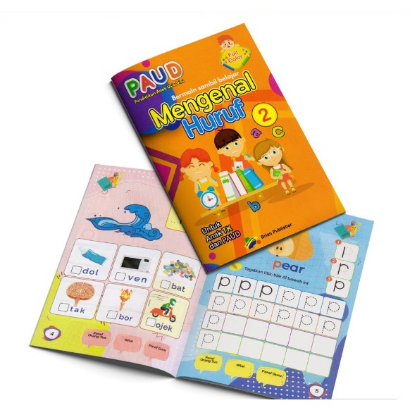 BUKU Bermain Sambil Belajar Mengenal Huruf Untuk Anak PAUD TK PRA SEKOLAH BRIAN Bisa COD