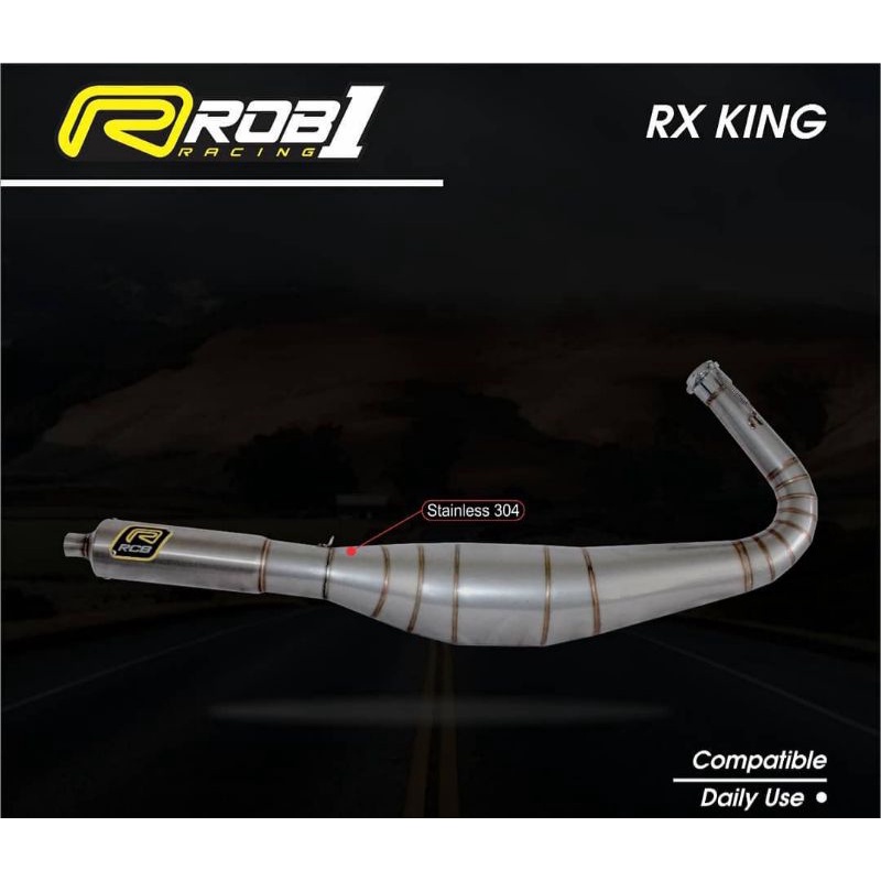 Knalpot Rob1 Rcb1 Original Yamaha RX KING Kolong Stainless Steel Original Racing Jogja juraganknalpo