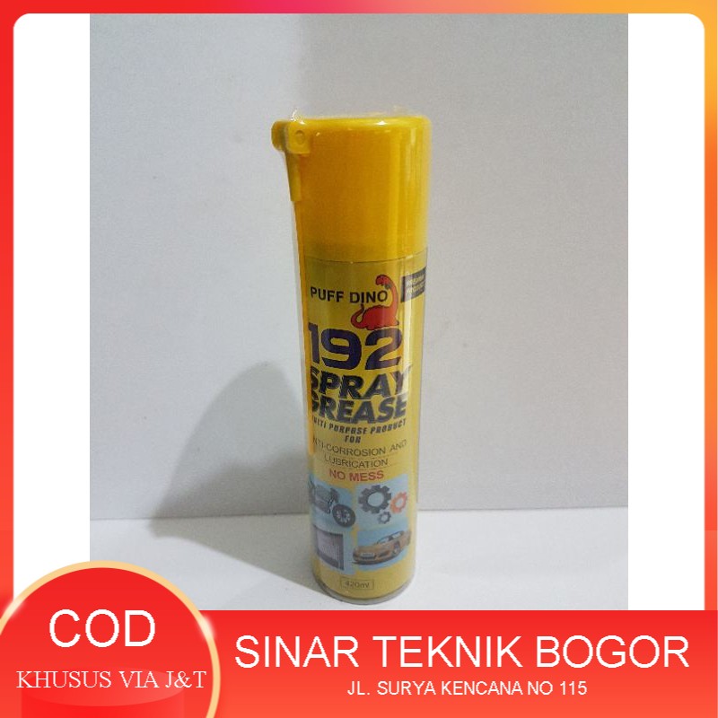 Puff Dino 192 Spray Grease 420ML pelumas gemuk semprot 420 ml